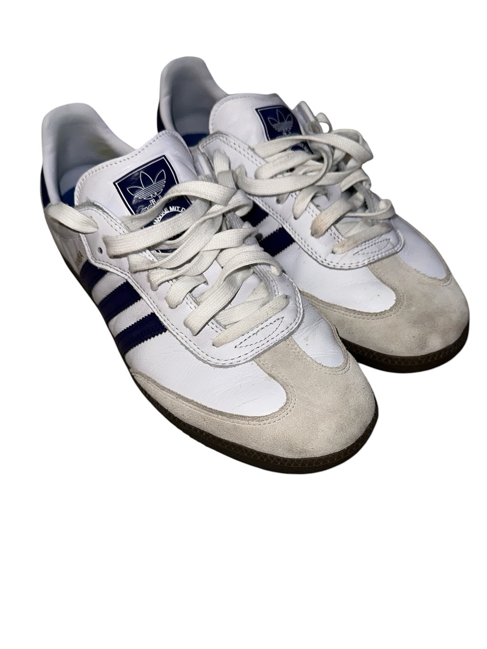 Men's Adidas Samba ADV Skateboarding Shoes / White Purple / IE6613 / Size 11.5
